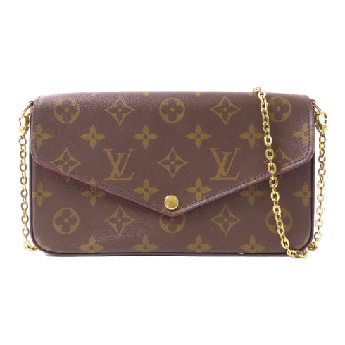 LOUIS VUITTON LV GHW Pochette Felicie Chain Shoulder Bag M61276 Monogram Brown v4
