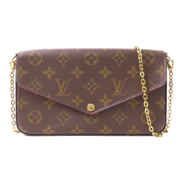 LOUIS VUITTON LV GHW Pochette Felicie Chain Shoulder Bag M61276 Monogram Brown v4