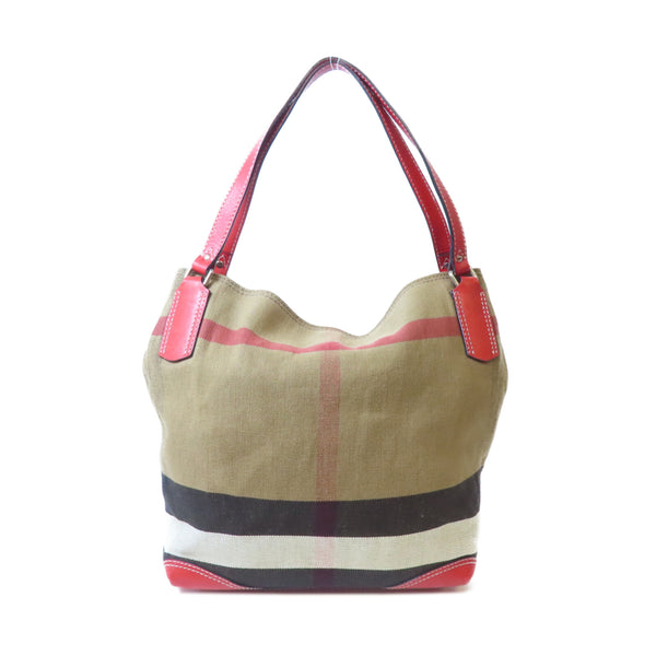 BURBERRY SHW Shoulder Bag 3938816 Canvas Brown Red