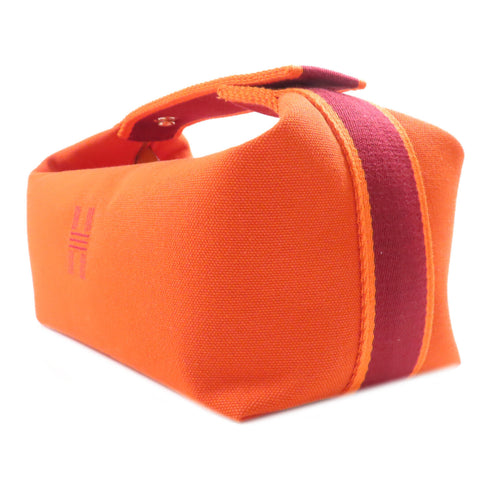 HERMES PHW Bride A Brac Handbag Canvas Orange