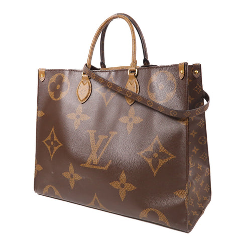 LOUIS VUITTON LV GHW On The Go GM 2 Way Shoulder Tote Bag M45320 Monogram Giant