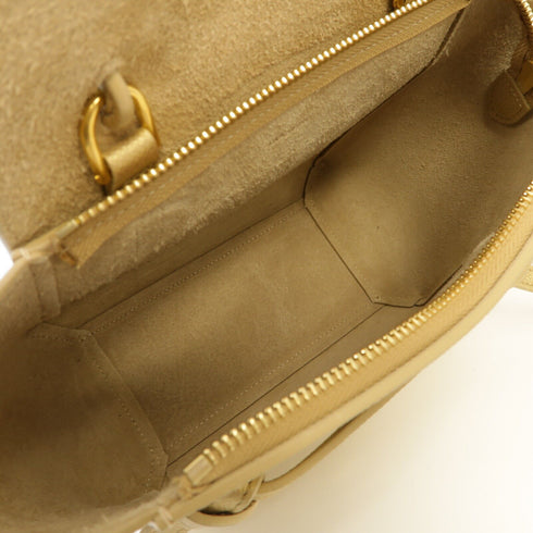 CELINE GHW Nano Belt Bag 2 Way Shoulder Handbag 189003ZVA Calfskin Leather Gold