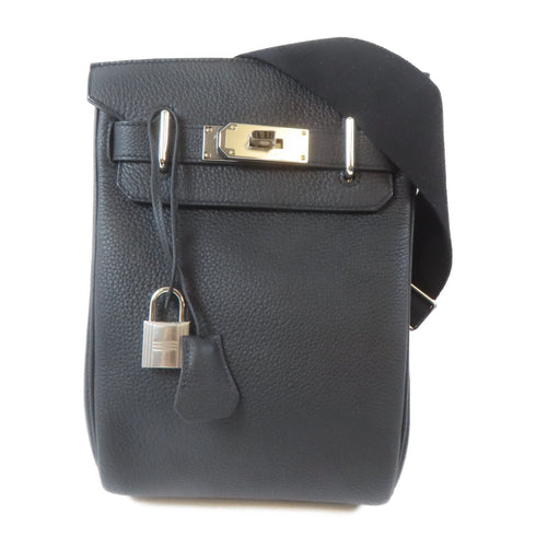 HERMES PHW Hac A Dos PM Backpack Rucksack Togo Leather Noir Black