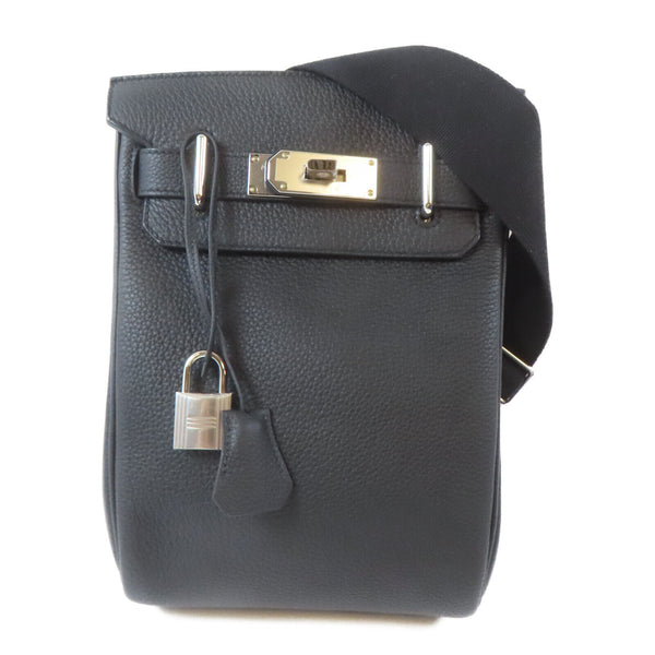 HERMES PHW Hac A Dos PM Backpack Rucksack Togo Leather Noir Black