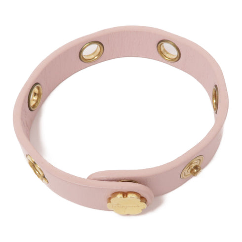 Salvatore Ferragamo Bracelet Metal/Leather Pink