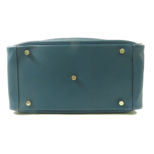 HERMES PHW Lindy 30 2 Way Shoulder Bag Swift Leather Bleu Agate