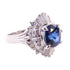 FINE JEWELRY 1.56ct Sapphire 0.75ct Diamond Ring US#5.5 PT900 Platinum