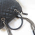 CHANEL Quilted CC SHW Chain Tote 2 Way Shoulder Bag Leather Black