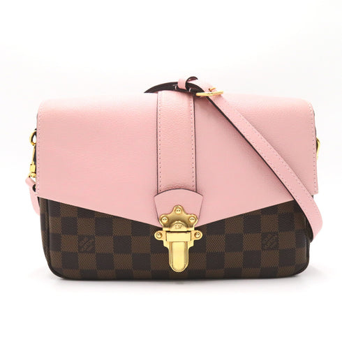 LOUIS VUITTON LV GHW Clapton Shoulder Crossbody Bag N44244 Damier Brown Pink