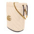 GUCCI GG GHW Bucket Chain Shoulder Bag 573817 Calfskin Leather White