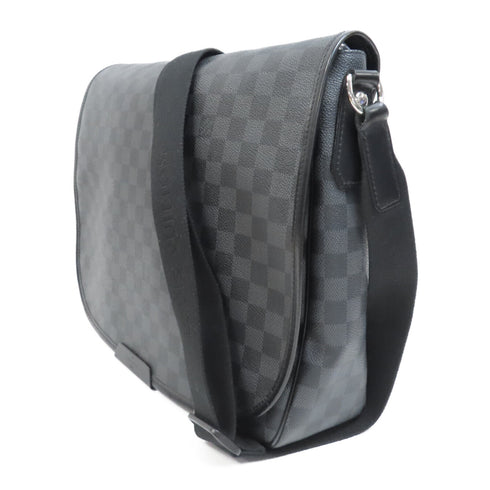 LOUIS VUITTON LV SHW Daniel MM Shoulder Bag N58029 Damier Graphite Black