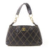 CHANEL CC GHW Wild Stich Vintage HandBag Calfskin Leather Black