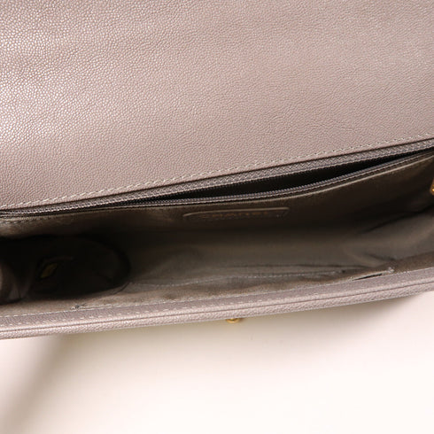 CHANEL CC GHW Boy Chain Shoulder Bag Calfskin Leather