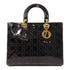 DIOR GHW Lady Dior Handbag Patent Leather Black