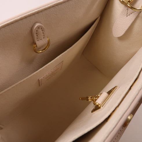 LOUIS VUITTON LV GHW Lock & Go 2 Way Shoulder Bag M23637 Calfskin Leather White