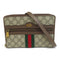 GUCCI GG GHW Ophidia Shoulder Bag 575722 Coated Canvas Calfskin Leather Brown