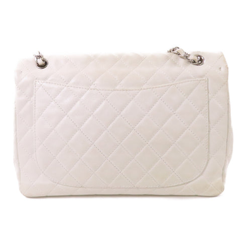 CHANEL CC SHW Chain Shoulder Bag Calfskin Leather White v1