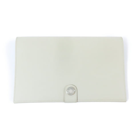 HERMES PHW R.M.S Toutenmain Wallet Evercolor Leather Beton/Grey