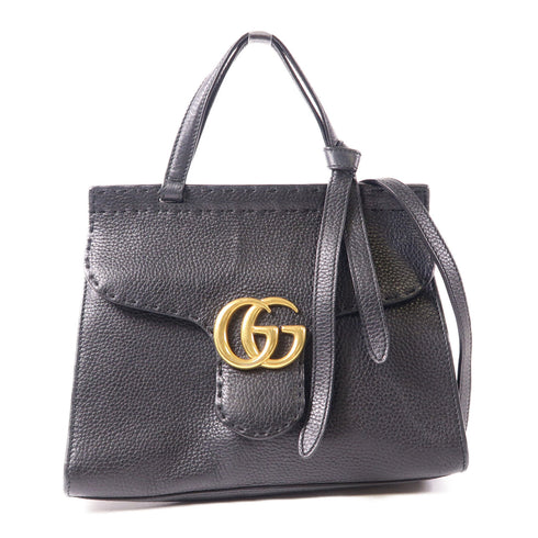 GUCCI GG GHW 2 Way Shoulder Bag Handbag 442622 Calfskin Leather