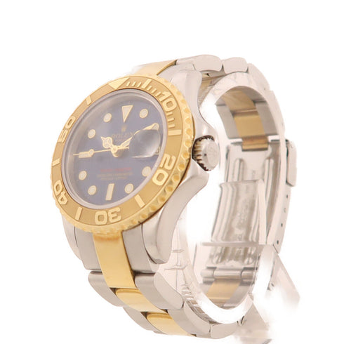 ROLEX Yacht Master Automatic Watch 169623 18K Yellow Gold/Stainless Steel Blue