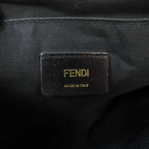 FENDI GHW Clutch Bag 7VA433 A7SR Calfskin Leather Black