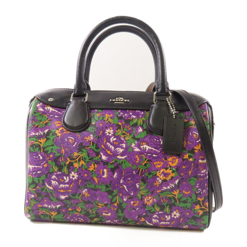 COACH SHW 2 Way Shoulder Handbag Calfskin Leather v1