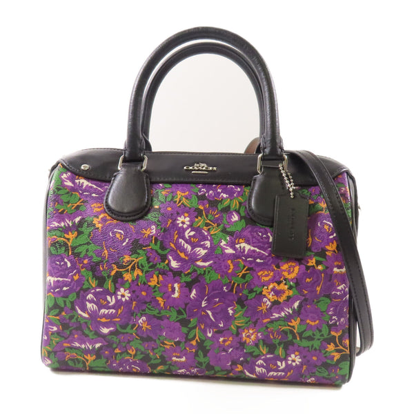 COACH SHW 2 Way Shoulder Handbag Calfskin Leather v1