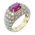 Fine Jewelry 2.864ct Ruby 2.08ct Diamond Ring US#8.25 10.6g 18K Yellow Gold