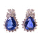 FINE JEWELRY 3.844ct Sapphire 0.92ct Diamond Earrings 18K White Gold