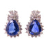 FINE JEWELRY 3.844ct Sapphire 0.92ct Diamond Earrings 18K White Gold