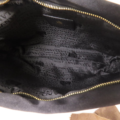 LANVIN Clutch Lambskin Leather