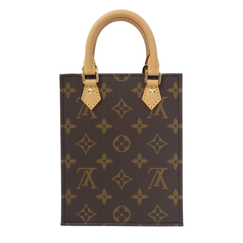 LOUIS VUITTON LV GHW Petit Sac Plat 2 Way Shoulder Bag M81295 Monogram Brown v1