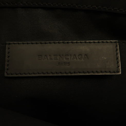 BALENCIAGA SHW Clutch Canvas Black/Beige