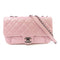 CHANEL Quilted CC SHW Chain Shoulder Bag Calfskin Leather Pink
