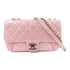 CHANEL Quilted CC SHW Chain Shoulder Bag Calfskin Leather Pink