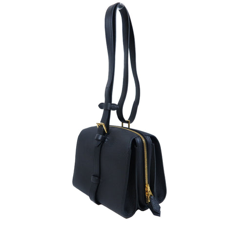 HERMES GHW Simone Bag Shoulder Bag Handbag Togo Leather Noir