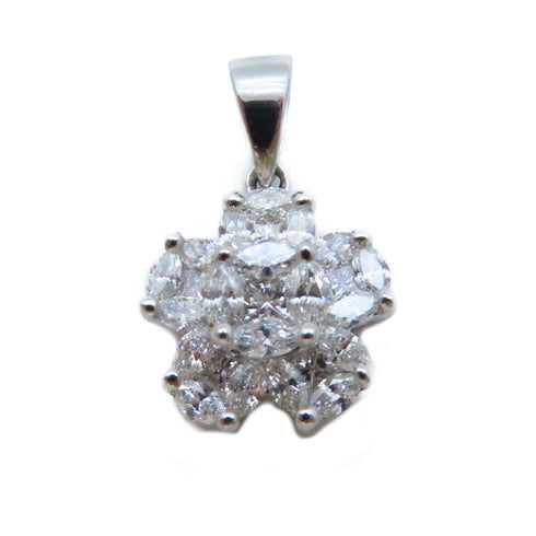 JEWELRY Diamond Pendant Top 18K White Gold