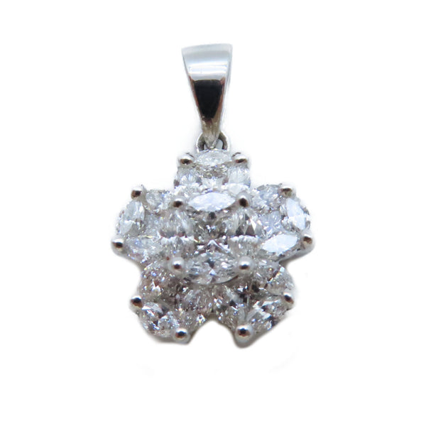 JEWELRY Diamond Pendant Top 18K White Gold