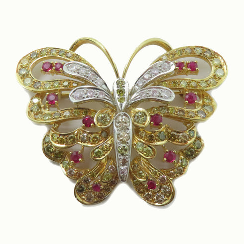 FINE JEWELRY Diamond Brooch Accessories 18K Yellow Gold