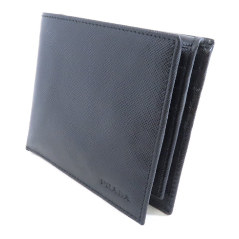 PRADA Wallet 2M1167 Calfskin Leather Black