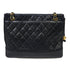 CHANEL CC Vintage Shoulder Bag Lambskin Leather Black