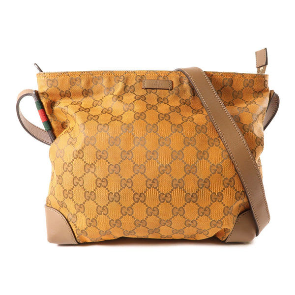 GUCCI GG GHW Messenger Bag Shoulder Bag 337598 Canvas Orange