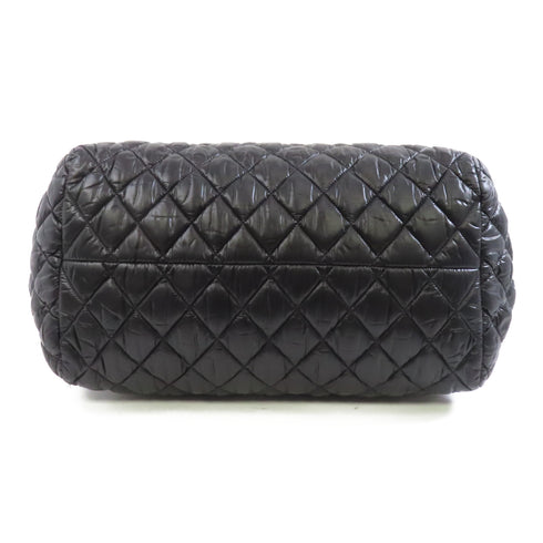 CHANEL CC SHW Coco Cocoon Handbag Nylon Black