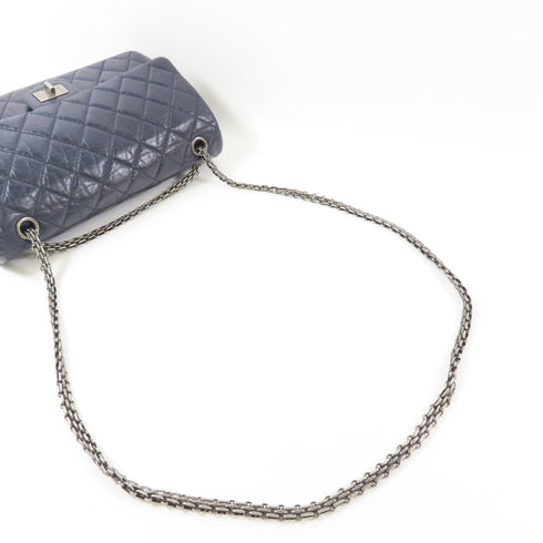 CHANEL CC Chanel 2.55 Shoulder Bag Calfskin Leather Navy Blue