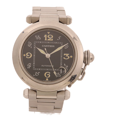 CARTIER Pasha C 2324 Automatic Watch Stainless Steel Black