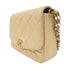 CHANEL Quilted CC GHW Coin Chain Flap Shoulder Bag Lambskin Leather Beige