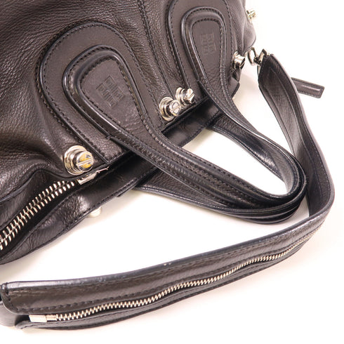 GIVENCHY SHW Nightingale Large 2 Way Shoulder Bag Handbag Calfskin Leather