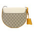 GUCCI GG Padlock Shoulder Bag 644524 Calfskin Leather Coated Canvas Yellow White