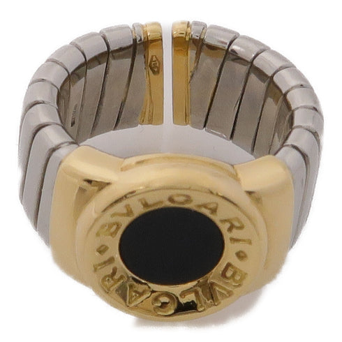 BVLGARI BLV Tubogas Ring US#4.5 18K Yellow Gold Stainless Steel