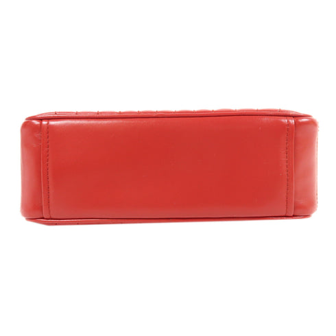 PRADA SHW Chain Shoulder Bag Calfskin Leather Red